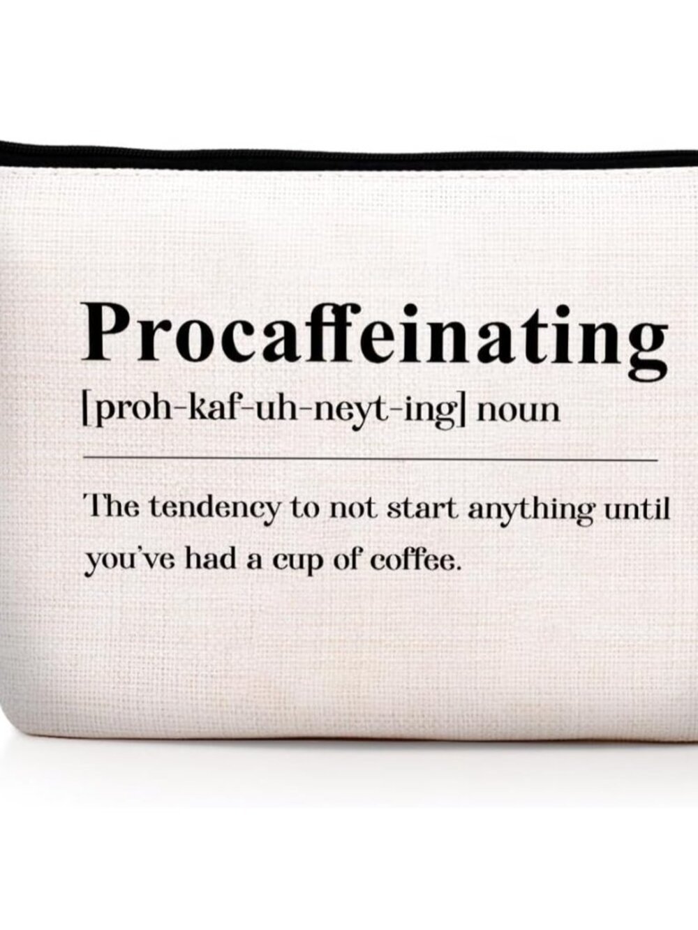 Funny Novelty Definition Makeup Bag Coffee Gifts for Women Coffee Lovers